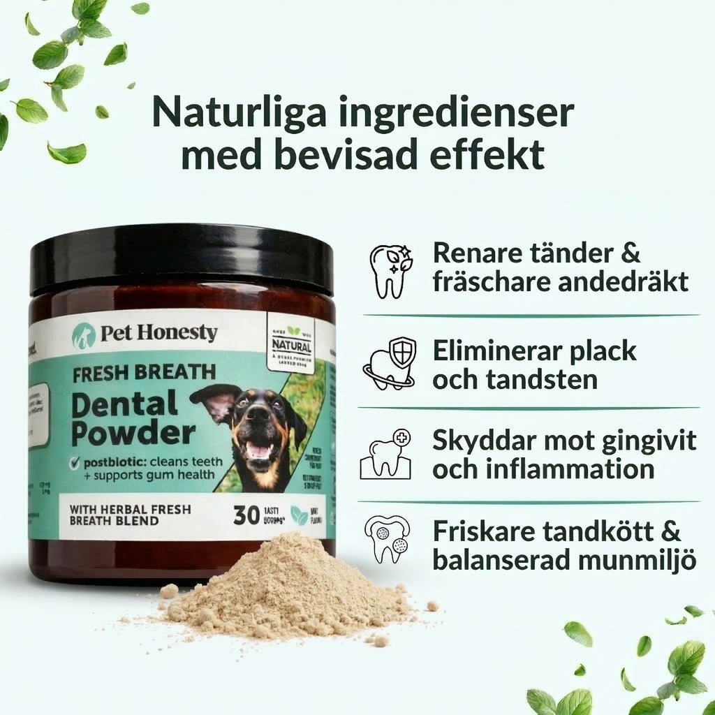 Pet Honesty - Tannpulver for hund | Friskere munn fra innsiden